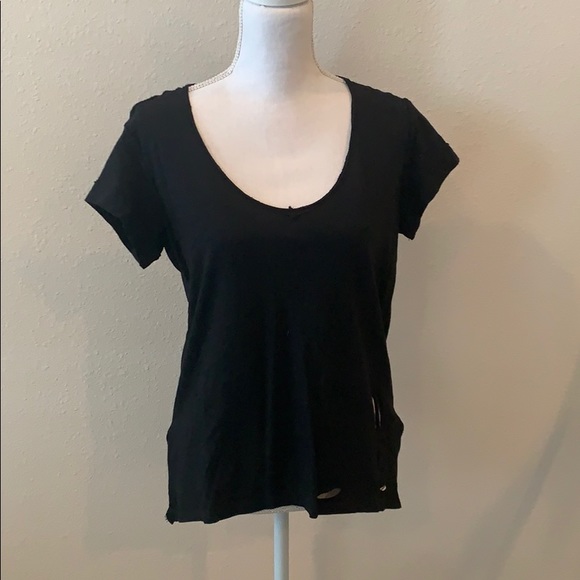 Black Distressed Tee - Picture 8 of 8